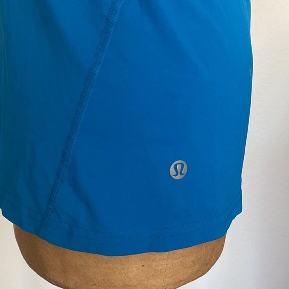 Lululemon Wild And Free Tank sz 4 Shocking Blue great pre owned condition mesh - Picture 8 of 11